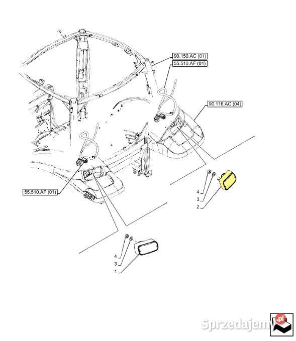 Lampa światła tylnego prawa CNH Case Steyr