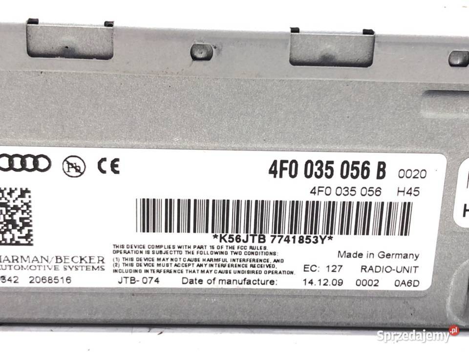 TUNER RADIA AUDI A6 C6 4F0035056B 0411 osobowe
