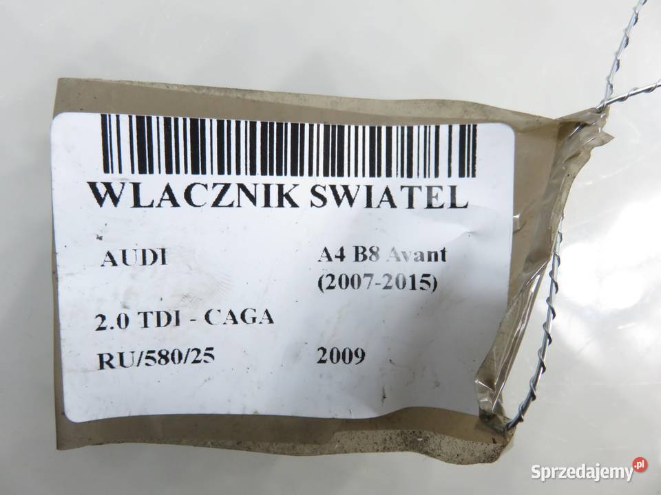 WŁĄCZNIK ŚWIATEŁ AUDI A4 B8 8K0941531AL osobowe