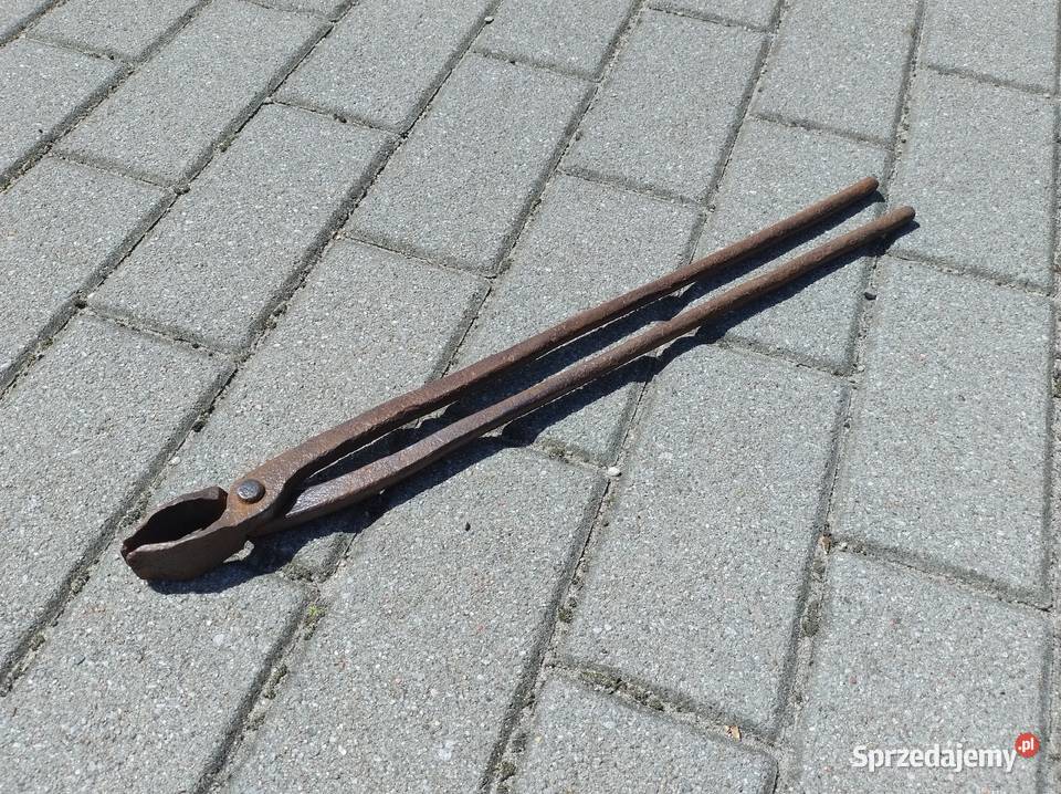 Stare cęgi szczypce kleszcze kowalskie kute dł