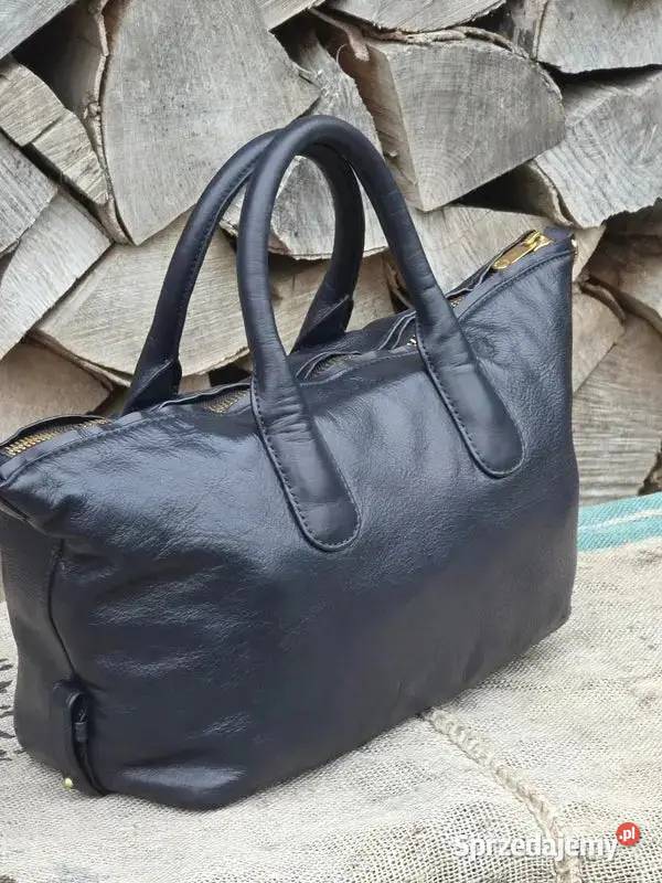Marc Jacobs Duża skórzana torebka kuferek gruba
