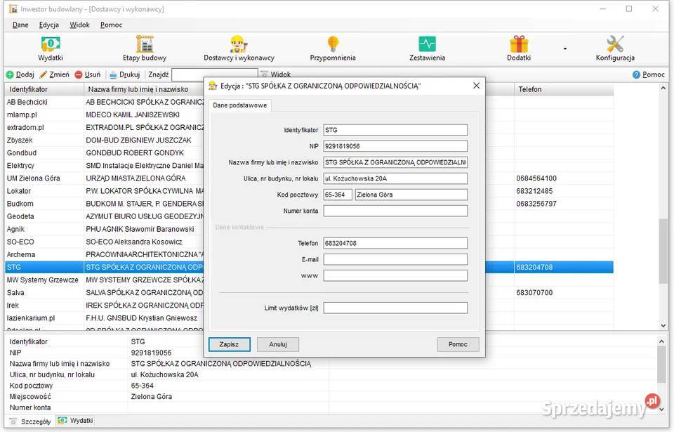 Program do rozliczania budowy zapanuj swoją biurowe sprzedam