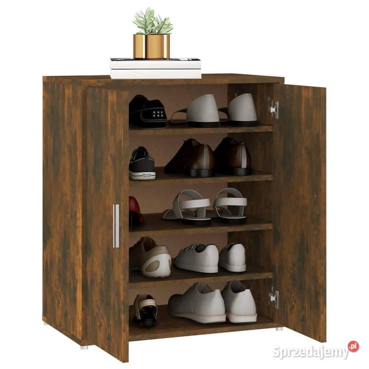 Szafka na buty przydymiony dąb 60x35x70 WM816008