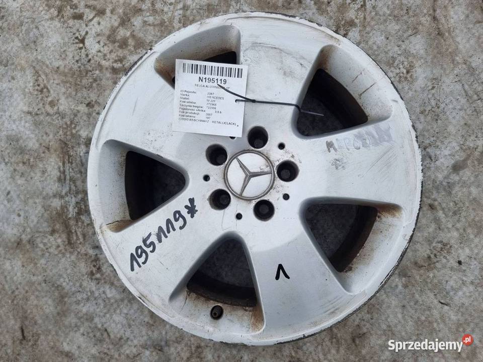 FELGA ALUMINIOWA 17 MERCEDES W 221 8JX17H2 ET43 kujawsko-pomorskie Lipno sprzedam