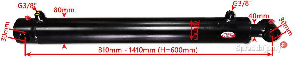 SIŁOWNIK HYDRAULICZNY SMT1G 70x40 SKOK 600 2STR Solec Kujawski