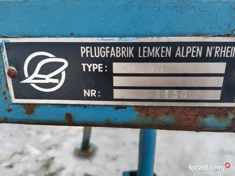 Pług Lemken opal 90 21 Jabłonowo Pomorskie sprzedam