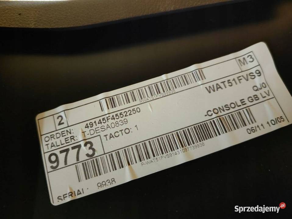 Tunel Środkowy Tył Seat Leon III Pleszew
