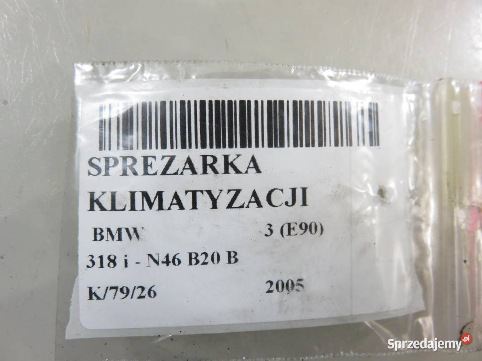 KOMPRESOR KLIMATYZACJI BMW 3 E90 318 i 6915380 małopolskie
