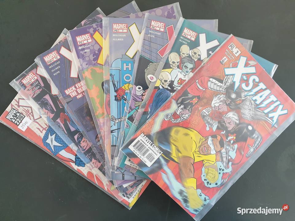 XStatix 8 oryginalnych komiksów Marvel USA XMen