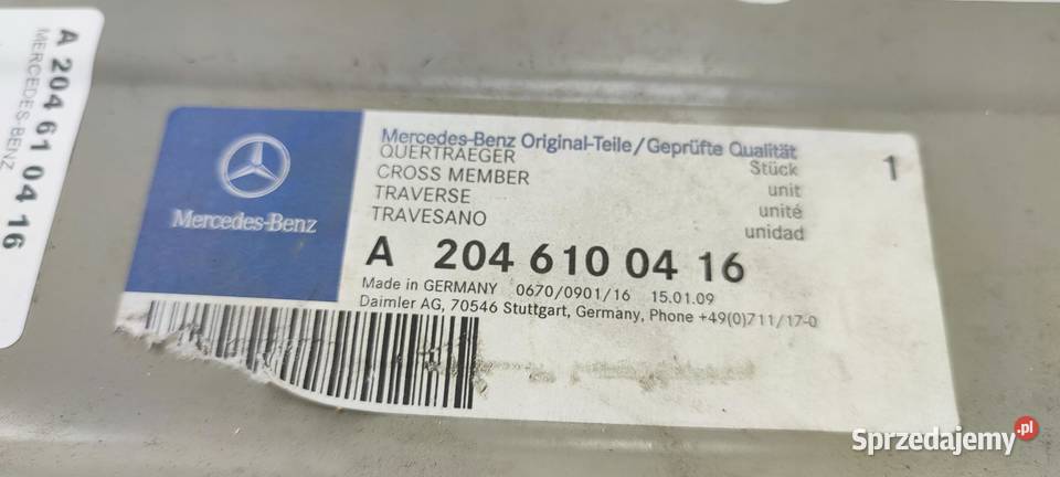 POPRZECZKA MERCEDESBENZ CKLASA W204 2007 NOWA