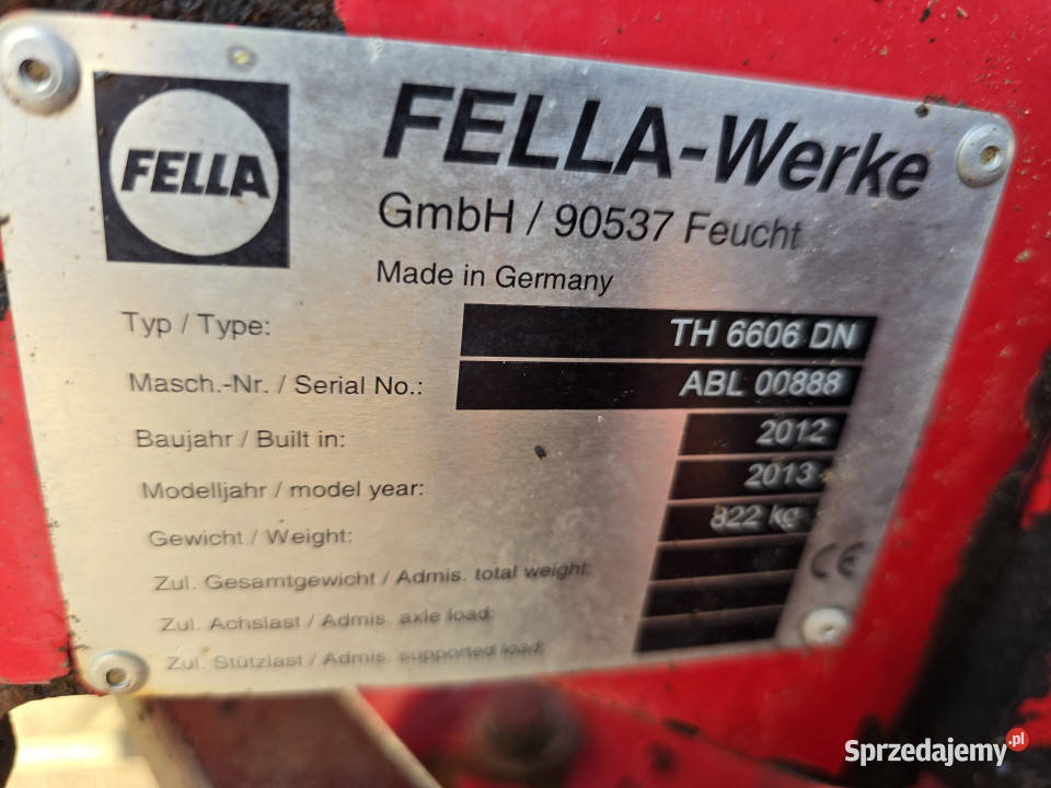 Przetrząsacz siana FELLA TH6606 DN 66 m Fella