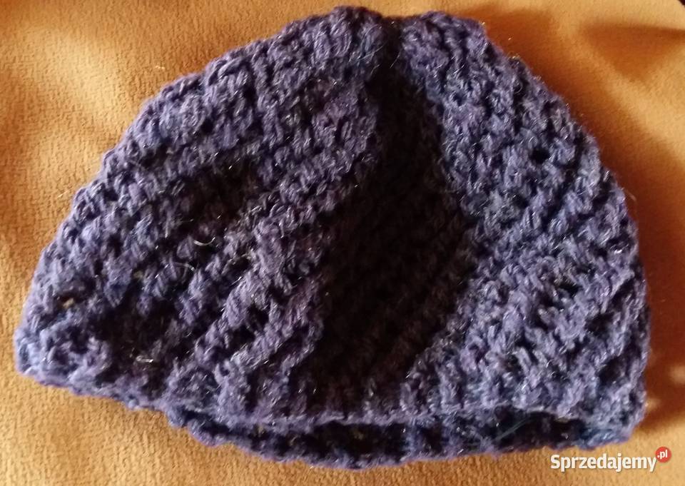 Czapka wełniana kolorowa zielona ażurowa Łódź