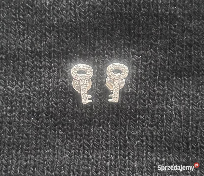 Kolczyki kluczyki cyrkonie srebro 925 Wrocław