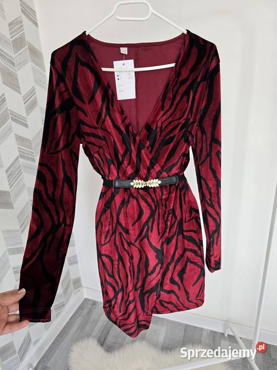Sukienka aksamitna bordo Rybnik