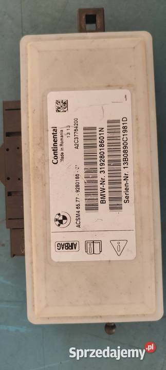 31928018601N OEM moduł BMW airbag Orzesze