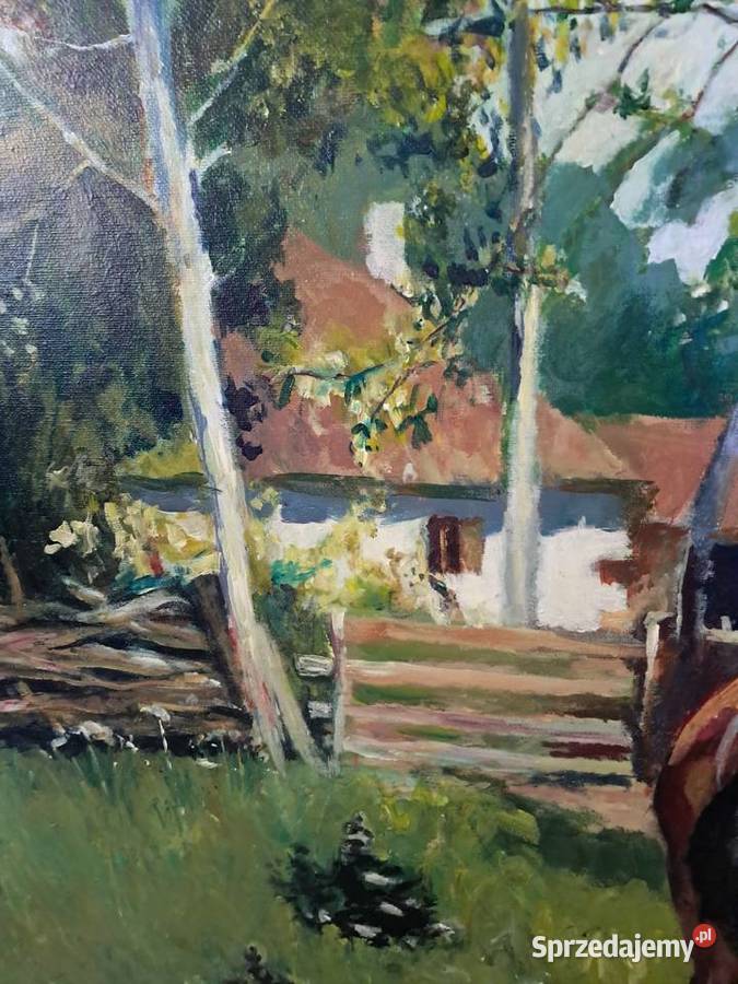 obraz olejny w ramie 100 x70 na podstawie obrazu Sandomierz