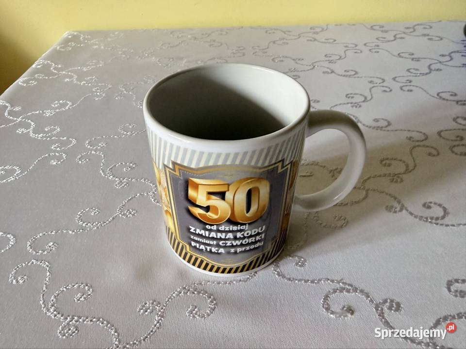 Kubek Ceramiczny 50 Urodziny 300ml Prezent na 50 śląskie Czerwionka-Leszczyny sprzedam