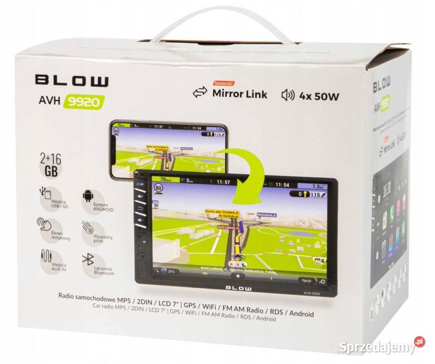 Radio Samochodowe BLOW Android WiFi 2DIN Białystok