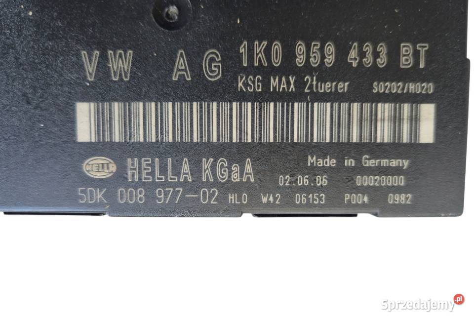 MODUŁ KOMFORTU SEAT AUDI SKODA VW 1K0959433CN świętokrzyskie Działoszyce