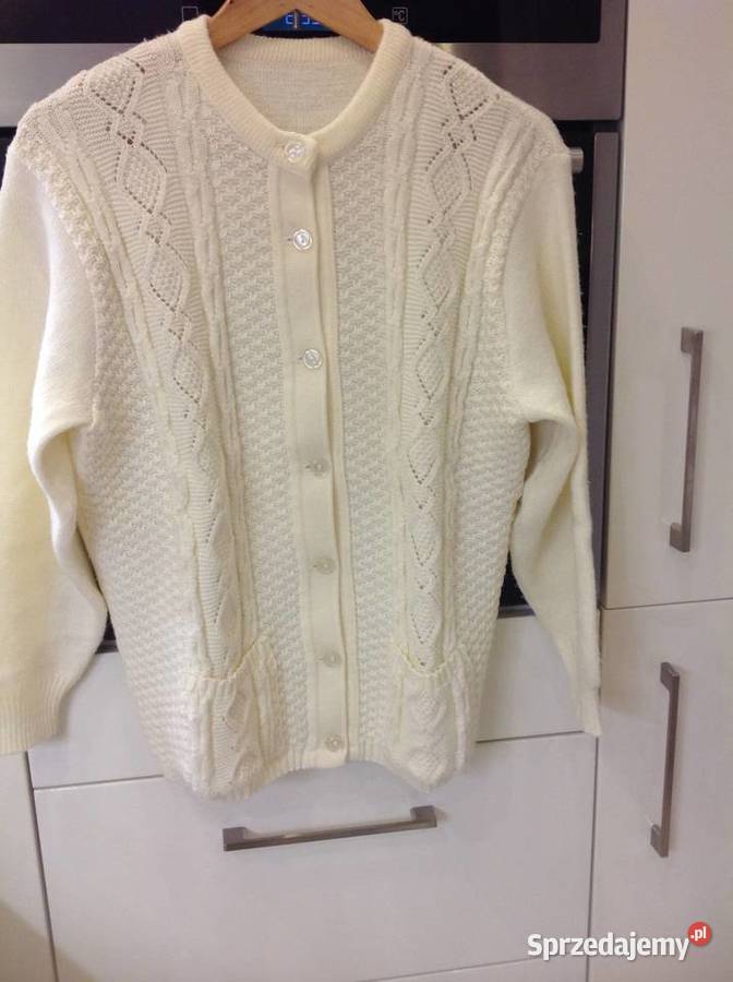 Sweter Rozpinany Damski 46 XXL XXXL j NOWY Biały sprzedam