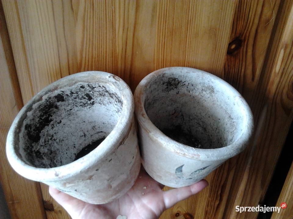 doniczki retro vintage gliniane klimatyczne Kraków sprzedam