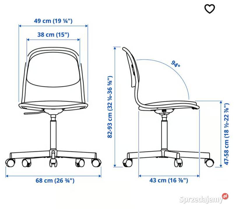 Krzesło do biurka firmy IKEA Krzesła małopolskie Wadowice sprzedam