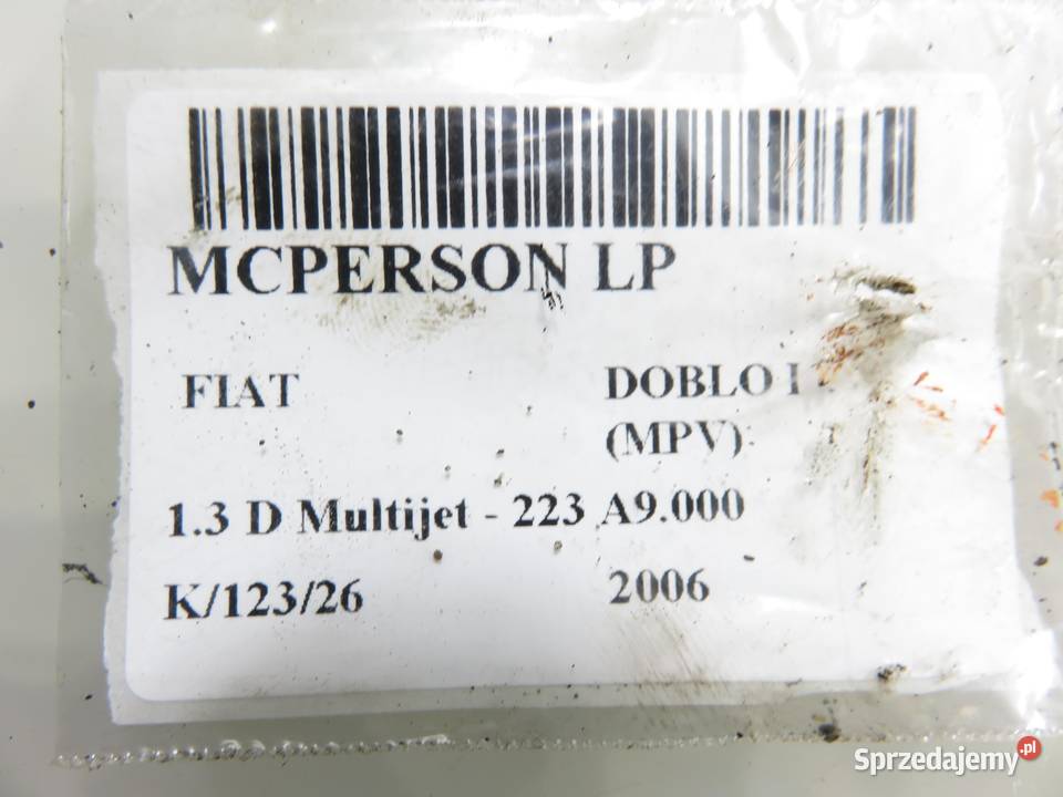 MCPERSON LEWY PRZEDNI FIAT DOBLO I 13 D Amortyzatory