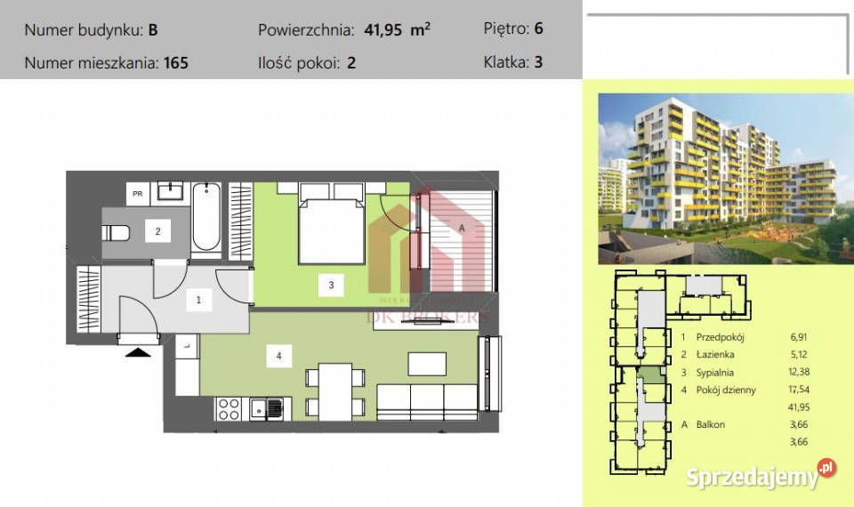 Mieszkanie 4195m2 2pokojowe Rzeszów Sprzedaż