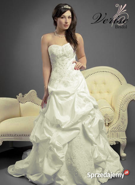 Suknia ślubna ecru 38 Verise Caprice bolerko Damska Szczecin sprzedam