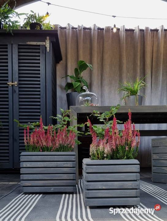 Zestaw 2 donic 3D donica drewniana ogrodowa śląskie Kalety