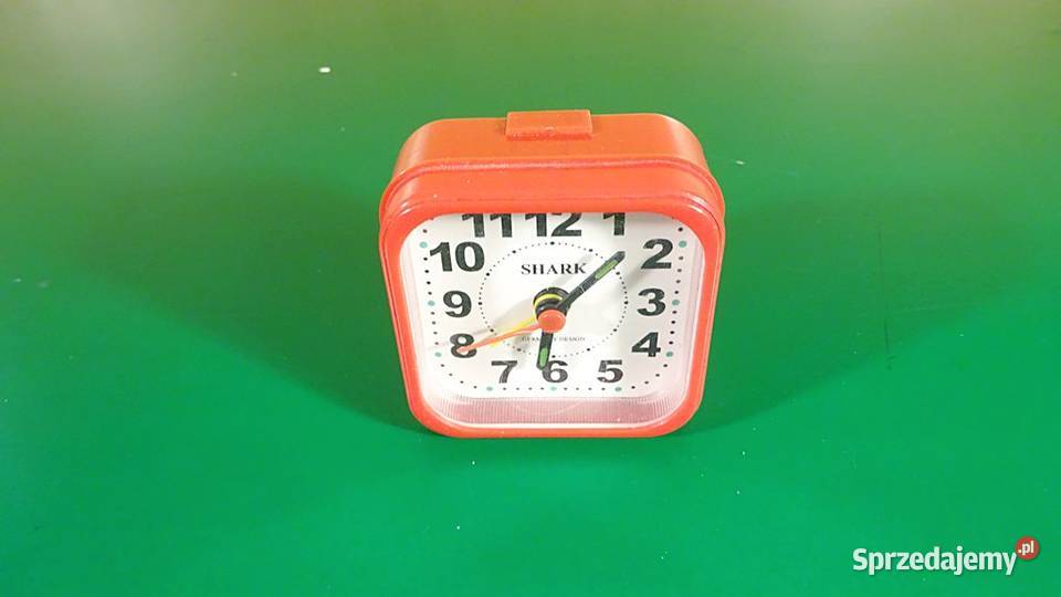 Budzik SHARK mały 63x63x30 na baterię 1xAA 15V Chorzów