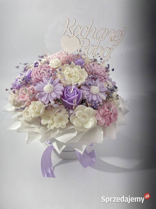 Sprzedam bukiet ze świec sojowych ręcznie flower