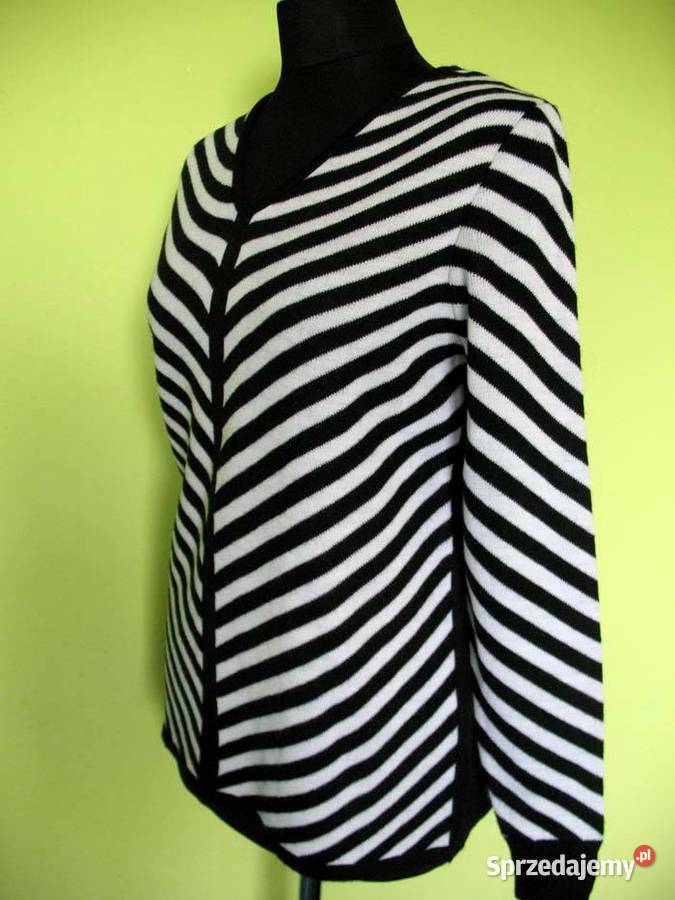 Bluzka sweter w serek 38 M biust 96 Nowy biały Siedlce