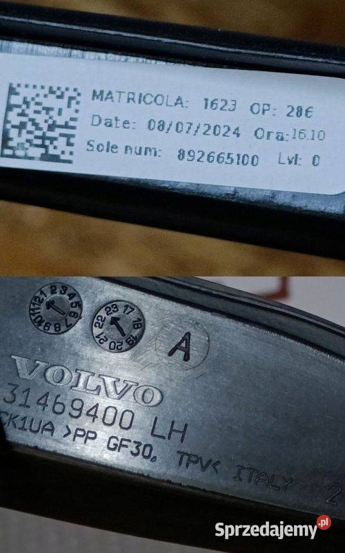 VOLVO S60 III V60 II LISTWA SZYBY CZOŁOWEJ LEWY Pleszew