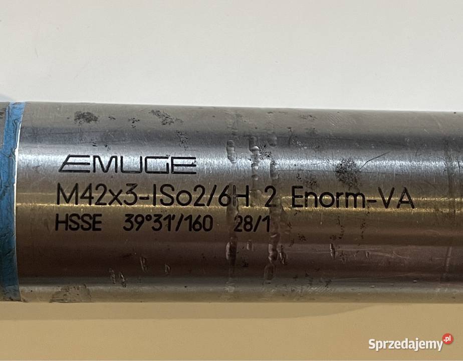 Gwintownik M42x3 ISO26H HSSE EMUGE Czarnożyły
