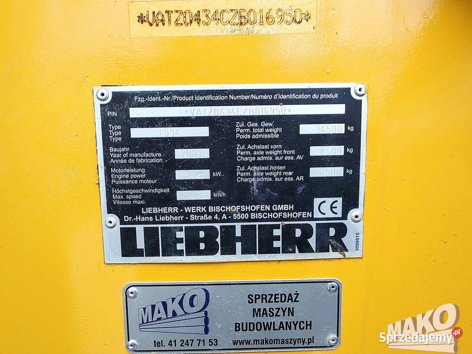 Liebherr L534 90 opony Ładowarka kołowa L 534 nie Pozostałe Ostrowiec Świętokrzyski