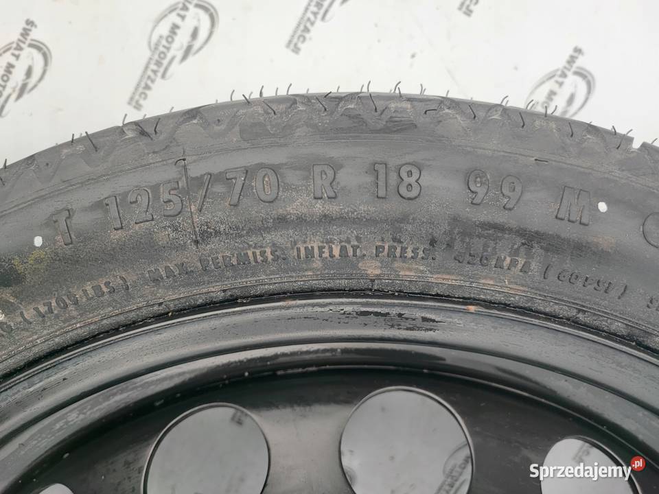 KOŁO DOJAZDOWE ZAPAS 12570 R18 1J0601027M VW Opony i felgi świętokrzyskie Kielce