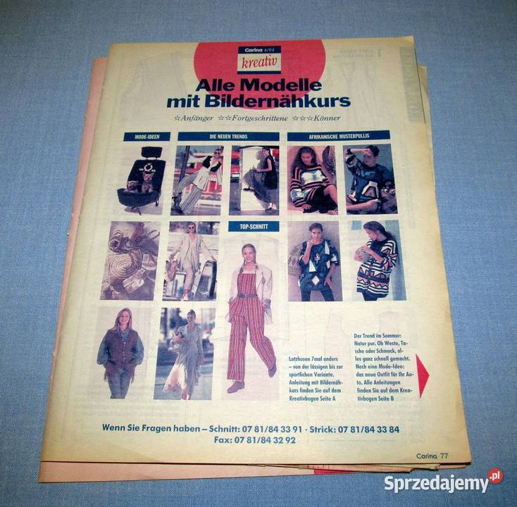Carina Burda 161987 Moda młodzieżowa z wykrojami Skępe