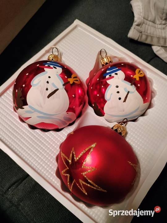 Zestaw bombek bałwanki Porcelana i szkło Choszczno