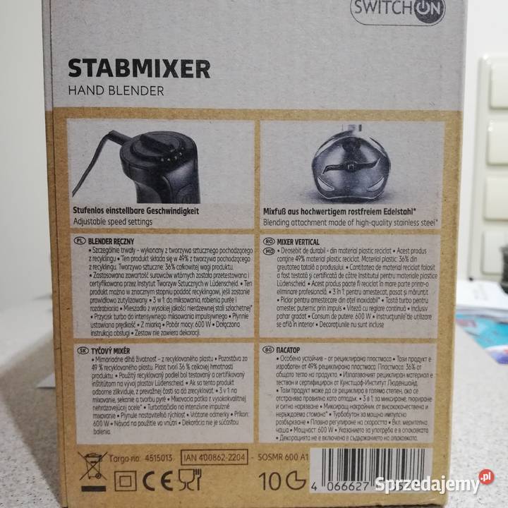 Blender ręczny STABMIXER 600W łódzkie