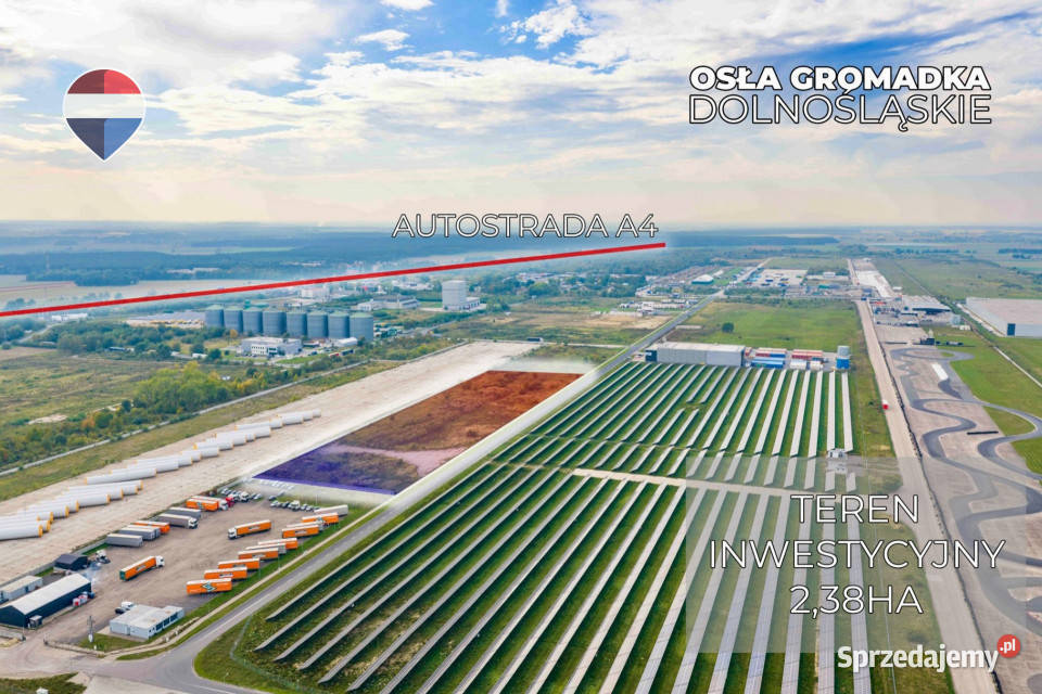 Działka inwestycyjna z PnB A4 23812 m 23812m2 dolnośląskie Osła