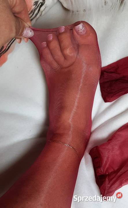 pończochy czerwone bordowe olejowe błysk do Warszawa