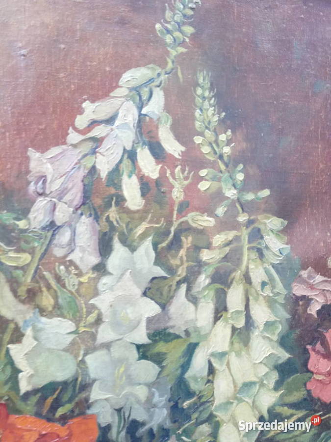 przedwojenny obraz olejny na płótnie 1943 r Piotrówek