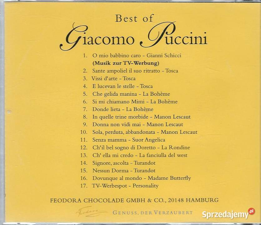 CD Best Of Giacomo Puccini Brwinów sprzedam