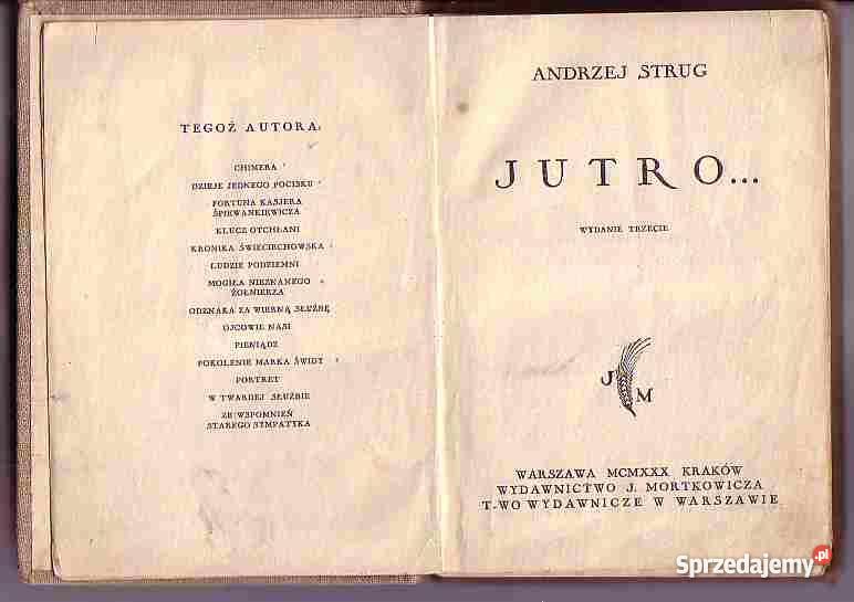 1329 JUTRO ANDRZEJ STRUG 1930 Czyrna