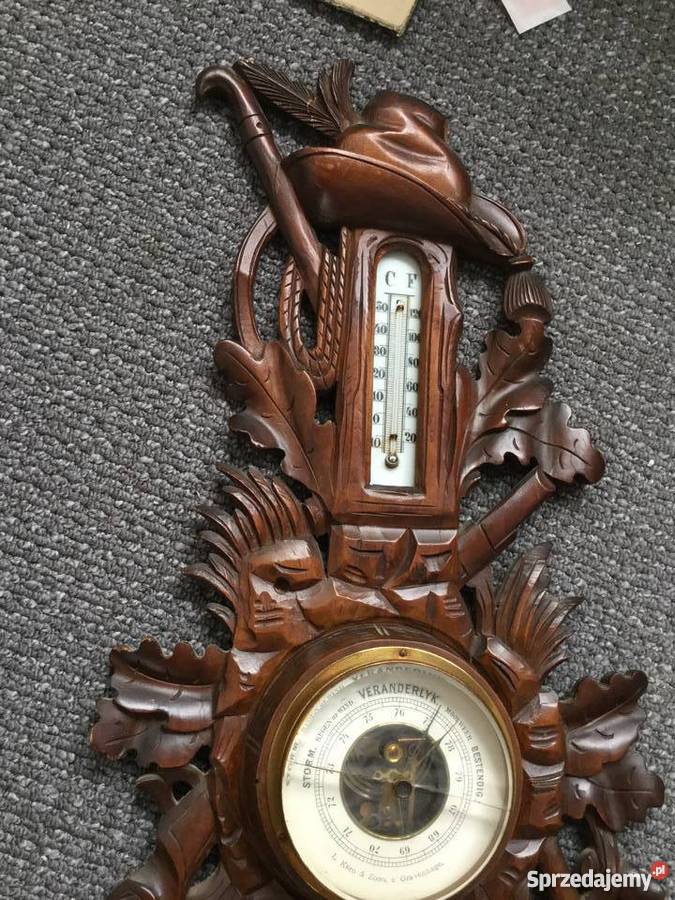 Barometr myśliwski zbite szkiełko super Bystrzyca Kłodzka
