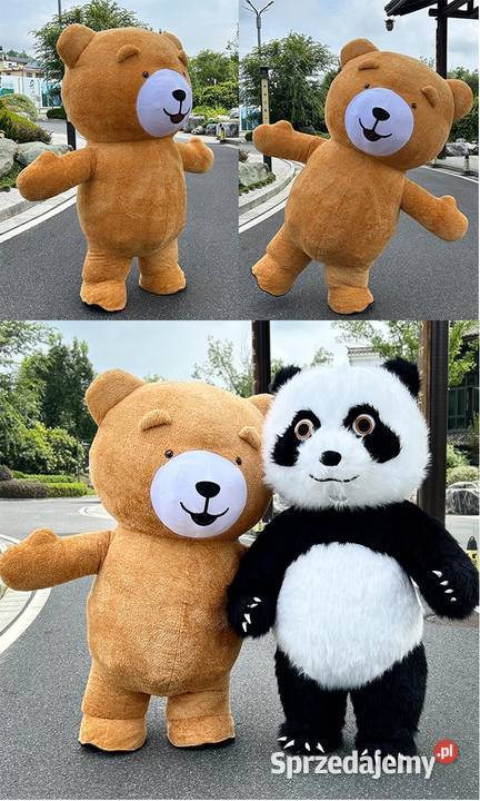 Wielki dmuchany kostium Misia Teddy na impreze Pozostałe Łódź