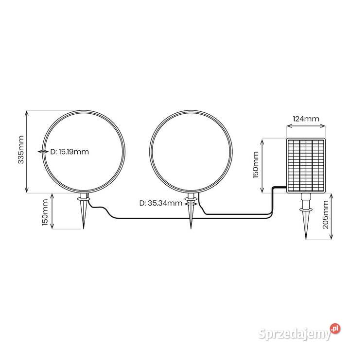 Lampa Solarna Rings 2x15W 2x25lm 3000K Starokrzepice sprzedam