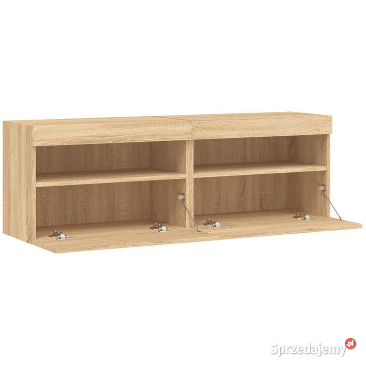 Ścienne szafki TV z LED 2 dąb sonoma 60x30x40 mazowieckie