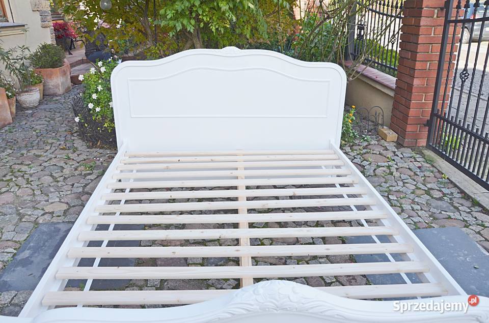 Łóżko stylowe ludwik białe klasyczne 156x218 156cm wielkopolskie Kalisz